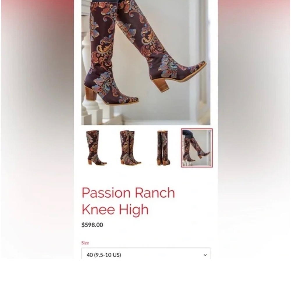 Floral Knee High Boots